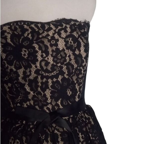Robert Rodriguez Target Black Lace Strapless Midi Dress Sweetheart Neckline Sz 6 - Picture 4 of 8